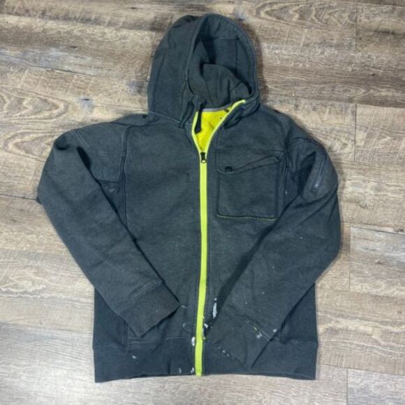 Lululemon Men Hoodie Sweatshirt Size Small Gray Fleece Lined Full Zip Athleisure - Picture 1 of 8